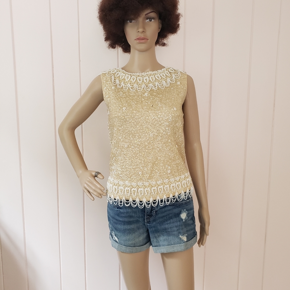 Vintage Atkins Sequins Top